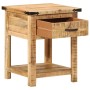 Mesita de noche madera maciza de mango 40x40x50 cm