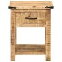 Mesita de noche madera maciza de mango 40x40x50 cm