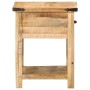 Mesita de noche madera maciza de mango 40x40x50 cm