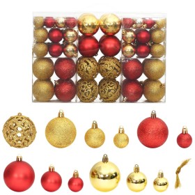 Bolas de Navidad 100 uds color dorado y rojo tinto 3 / 4 / 6 cm