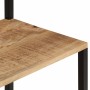 Perchero con zapatero madera maciza mango rugosa 68x30x182 cm