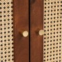 Mueble de lavabo con estante con puerta Marrón 62 x 33 x 58 cm