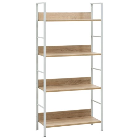 Estantería de 4 niveles madera ingeniería roble 60x27,6x124,5cm en Librerías y estanterías | Comprar online en Foro24