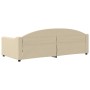 Sofá cama tela color crema 90x200 cm