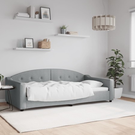 Hellgraues Schlafsofa aus Stoff, 100 x 200 cm von vidaXL, Betten und Lattenroste - Ref: Foro24-354188, Preis: 201,82 €, Rabat...