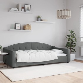 Sofá cama tela gris oscuro 100x200 cm de vidaXL, Camas y somieres - Ref: Foro24-354189, Precio: 203,12 €, Descuento: %