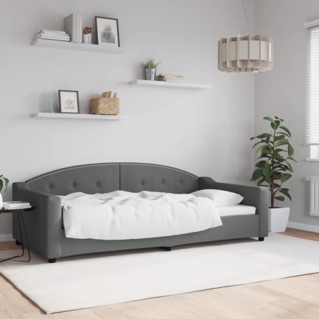 Dunkelgraues Schlafsofa aus Stoff, 100 x 200 cm von vidaXL, Betten und Lattenroste - Ref: Foro24-354189, Preis: 203,12 €, Rab...