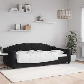 Schlafsofa aus schwarzem Stoff, 100 x 200 cm von vidaXL, Betten und Lattenroste - Ref: Foro24-354190, Preis: 199,37 €, Rabatt: %