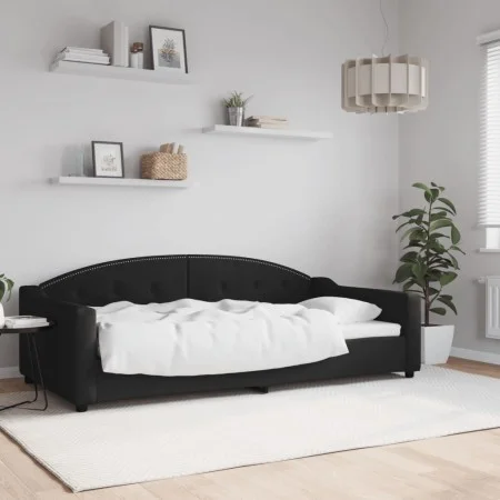 Schlafsofa aus schwarzem Stoff, 100 x 200 cm von vidaXL, Betten und Lattenroste - Ref: Foro24-354190, Preis: 196,04 €, Rabatt: %