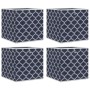 Cajas almacenaje plegables 4 uds tela no tejida azul 32x32x32cm