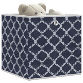 Cajas almacenaje plegables 10 uds no tejida azul 32x32x32 cm Cajas almacenaje plegables 10 uds no tejida azul 32x32x32 cm