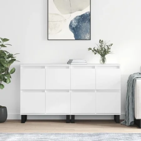 2 Stück Sperrholz Sideboards weiß von vidaXL, Sideboards - Ref: Foro24-3190181, Preis: 140,93 €, Rabatt: %