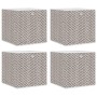 Cajas almacenaje plegables 4 uds no tejida marrón 32x32x32 cm