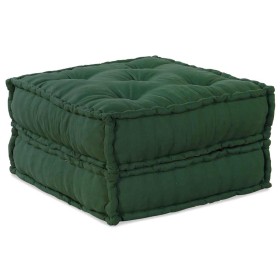 Puff modular de tela verde 70x70x36 cm Puff modular de tela verde 70x70x36 cm