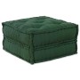 Puff modular de tela verde 70x70x36 cm