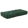 Puff modular de tela verde 70x70x36 cm