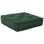 Puff modular de tela verde 70x70x36 cm
