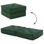 Puff modular de tela verde 70x70x36 cm