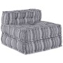 Pouffe Rayado Manual Gris 70 x 70 x 54 cm tela