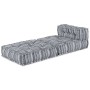 Pouffe Rayado Manual Gris 70 x 70 x 54 cm tela