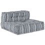 Pouffe Rayado Manual Gris 70 x 70 x 54 cm tela