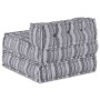 Pouffe Rayado Manual Gris 70 x 70 x 54 cm tela
