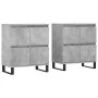 Aparadores 2 uds madera contrachapada gris hormigón de vidaXL, Aparadores - Ref: Foro24-3190185, Precio: 155,47 €, Descuento: %