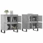 Aparadores 2 uds madera contrachapada gris hormigón de vidaXL, Aparadores - Ref: Foro24-3190185, Precio: 155,47 €, Descuento: %