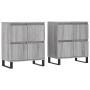 Aparadores 2 piezas madera contrachapada gris Sonoma de vidaXL, Aparadores - Ref: Foro24-3190187, Precio: 152,82 €, Descuento: %