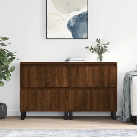 2 Stück Sideboards Sperrholz braune Eiche von vidaXL, Sideboards - Ref: Foro24-3190188, Preis: 174,34 €, Rabatt: %