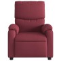 Sillón reclinable de tela rojo tinto