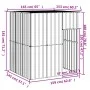 Hundehütte mit verzinktem Stahldach grau 165x153x181 cm von vidaXL, Hundehütten - Ref: Foro24-172363, Preis: 252,65 €, Rabatt: %