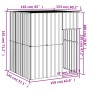 Hundehütte mit verzinktem Stahldach grau 165x153x181 cm von vidaXL, Hundehütten - Ref: Foro24-172363, Preis: 257,61 €, Rabatt: %