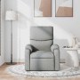Sillón reclinable de masaje de tela gris claro