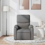 Sillón de masaje reclinable de tela gris oscuro