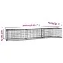 Gabionenwand mit Abdeckungen aus verzinktem Stahl 300x50x50 cm von vidaXL, Zaunpaneele - Ref: Foro24-143591, Preis: 91,04 €, ...