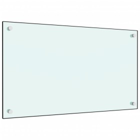 Protección salpicaduras cocina vidrio templado blanco 70x40 cm