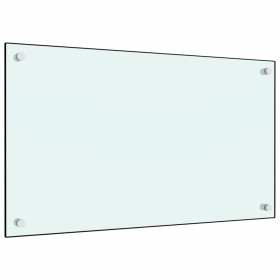 Protección salpicaduras cocina vidrio templado blanco 70x40 cm de vidaXL, Herramientas y utensilios de cocina - Ref: Foro24-2...