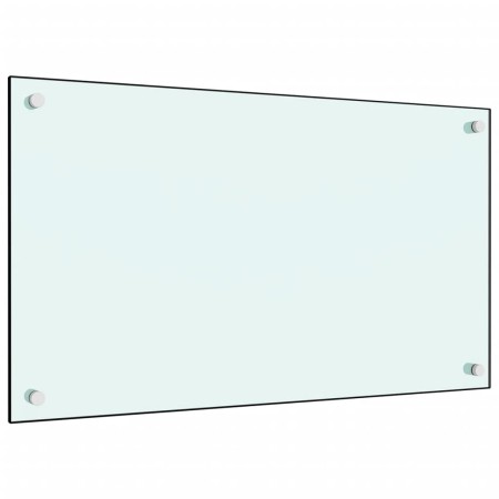 Protección salpicaduras cocina vidrio templado blanco 70x40 cm