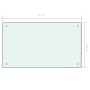 Protección salpicaduras cocina vidrio templado blanco 70x40 cm