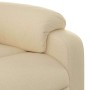 Sillón de masaje reclinable de tela crema
