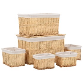 Conjunto de cestas apilables 6 unidades de sauce n