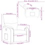 Sillón reclinable de cuero sintético negro