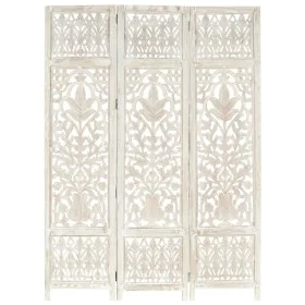 Screen 3 panels hand carved white mango wood 120x165 cm by vidaXL, Room dividers - Ref: Foro24-285330, Price: 173,73 €, Disco...