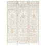 Paravent 3 Paneele handgeschnitztes weißes Mangoholz 120x165 cm von vidaXL, Raumteiler - Ref: Foro24-285330, Preis: 180,99 €,...