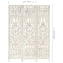 Paravent 3 Paneele handgeschnitztes weißes Mangoholz 120x165 cm von vidaXL, Raumteiler - Ref: Foro24-285330, Preis: 180,99 €,...