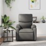 Sillón de masaje reclinable cuero sintético gris