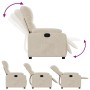 Sillón reclinable tela de microfibra beige