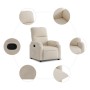 Sillón reclinable tela de microfibra beige