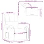 Sillón reclinable tela de microfibra beige